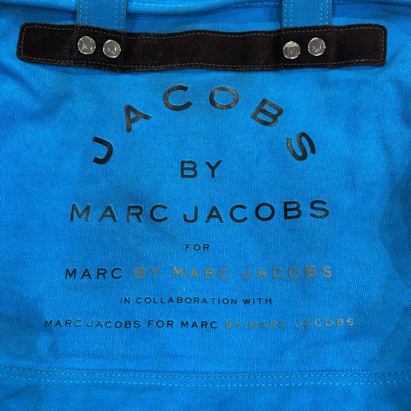 Marc By Marc Jacobs‎ Blue Zippered Canvas Tote Bag - Picture 2 of 10
